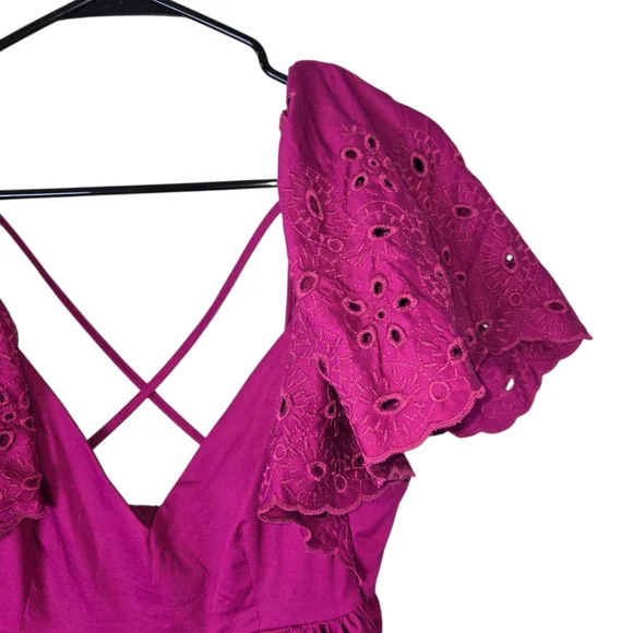 Anthropologie En Saison Barnette Eyelet Puff Sleeve Maxi Dress - Picture 7 of 16